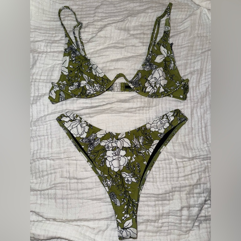 Nasty Gal Leafy Bikini Set